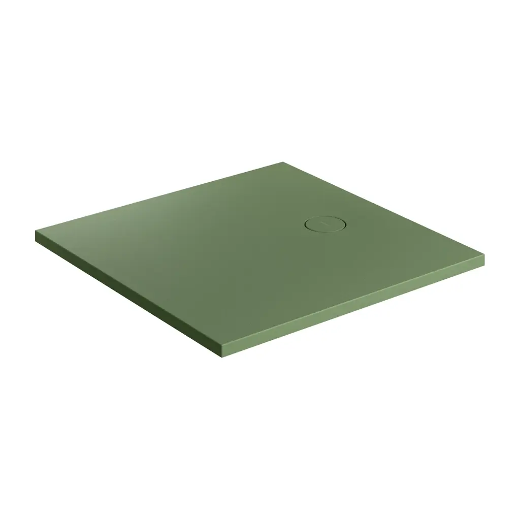 AQUAROCK M+ Rutschfeste Duschwanne aus Verbundwerkstoff, 80 x 80 cm Olive matt (OL) AQUAROCK80-KOL