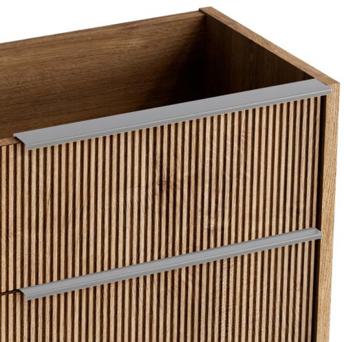Ersatzgriff für Möbel der Serien Trend und Reel. Breite 50 cm (2 Stück). Oberfläche: satinierter Edelstahl T.050.100.INOX