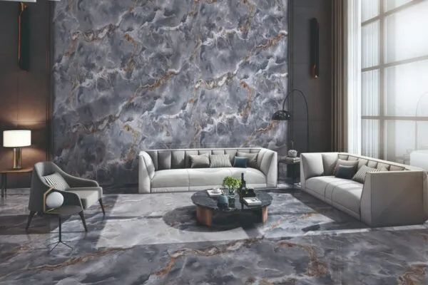  60x120cm Endless Love ONYX Blue Hochglanz  9mm