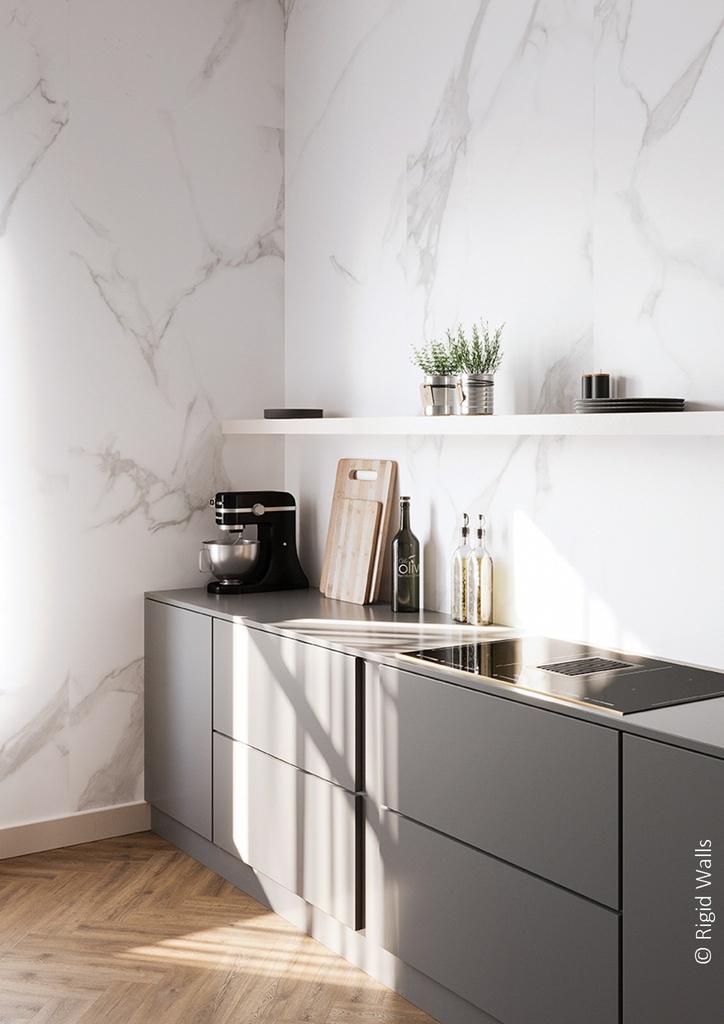  SPC Wandpaneel 90x280x0,5cm White Marble 