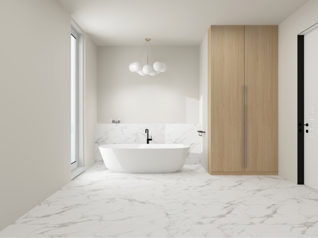SPC Wandpaneel 45x90x0,45cm White Marble 