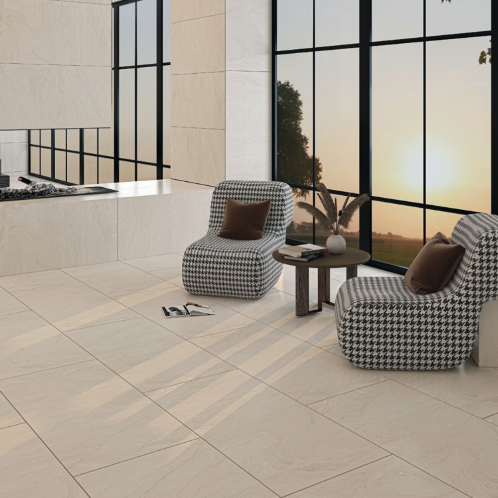 60×120cm Caldera Latte Halbpoliert 7mm