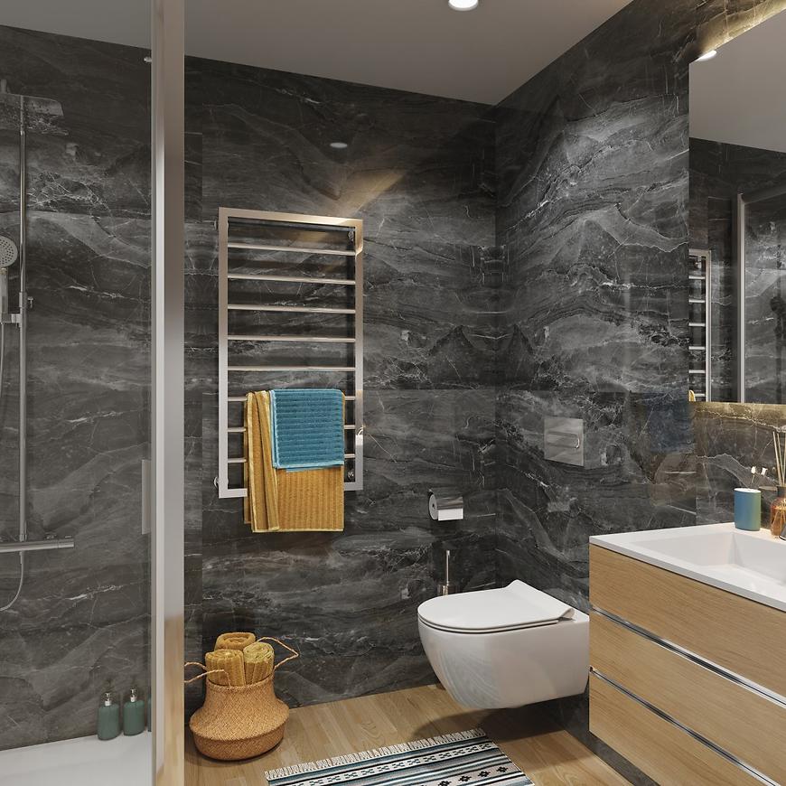 SPC Wand Paneel Dark Stone Hochglanz 60x120cm