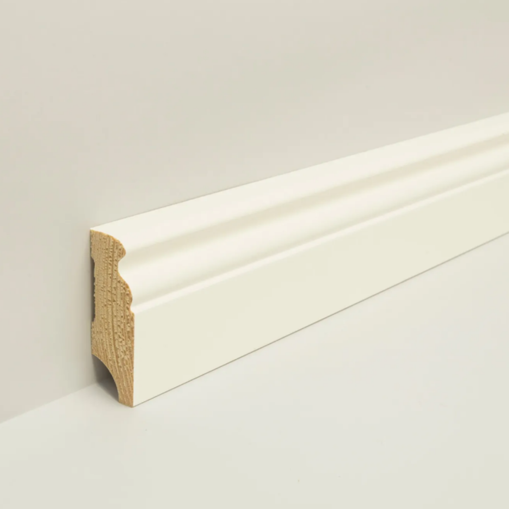 Sockelleiste Kiefer weiß lackiert (9010) WL10 18x58mm weiß PROF.#624NEU (SB624)