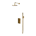 CONTOUR Unterputz-Duschsystem mit Thermostat Gold gebürstetet (GLB) SYSCT11GLB