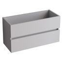 Schrank ANCONA 100 x 45 x 54 cm. 2 hängende Schubladen, Weiß hochglänzend AN202.100.BB 