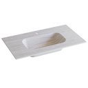 Integrierte Arbeitsplatte aus Feinsteinzeug von Lanicor. Breite 61 cm. Taupe ELR061.T 